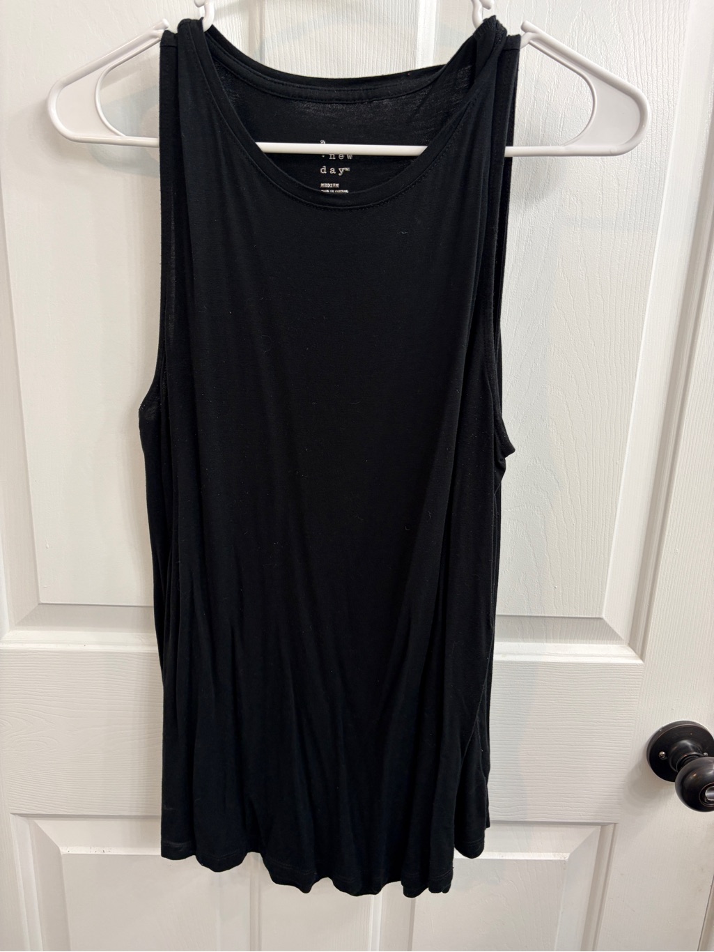 A New Day Black Scoop Neck Tank Top